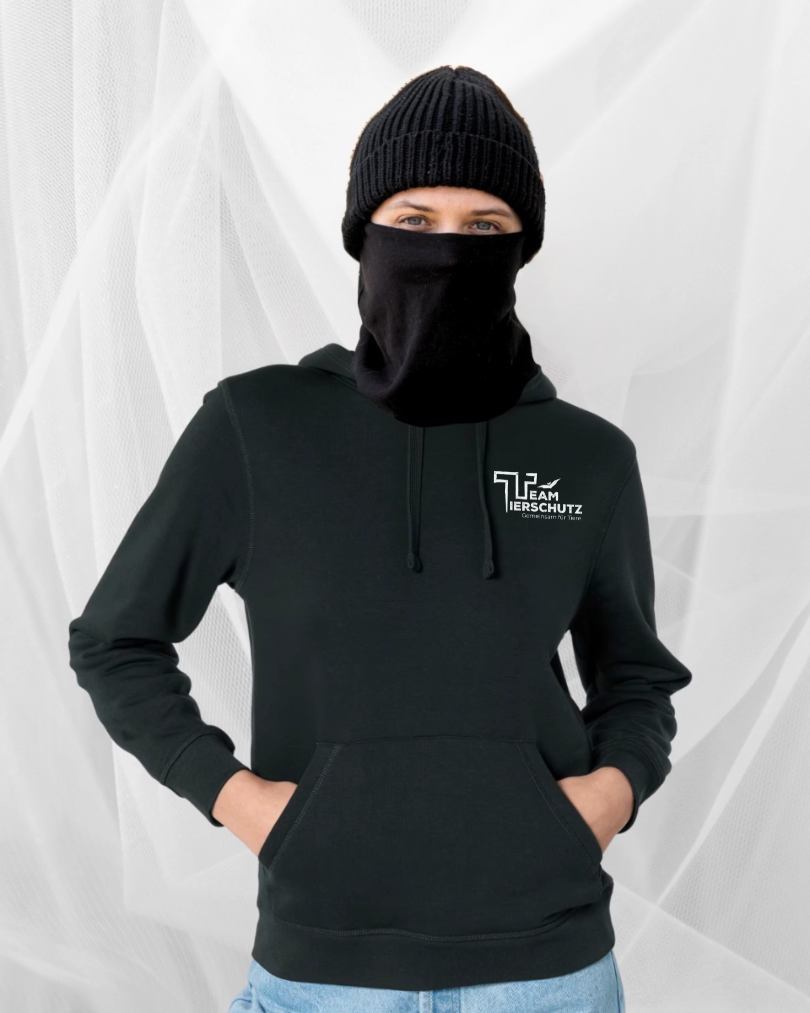 Lamm-Hoodie Schwarz