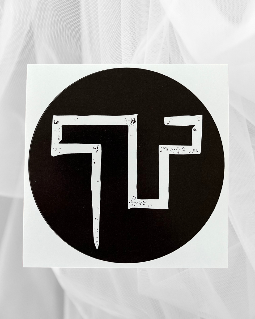 Sticker "TT" rund b/w
