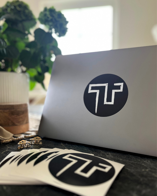 Sticker "TT" rund b/w