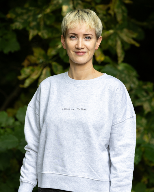 Cropped "Gemeinsam für Tiere" Premium Sweatshirt