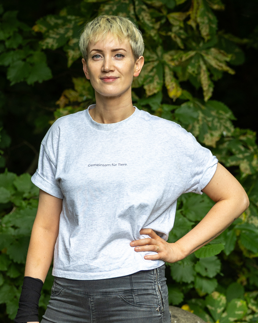 Cropped "Gemeinsam für Tiere" Premium Shirt