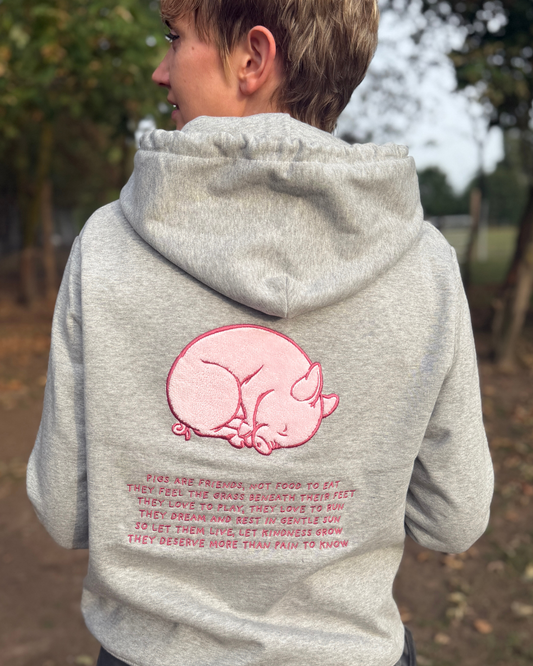 Ferkel-Hoodie Grau