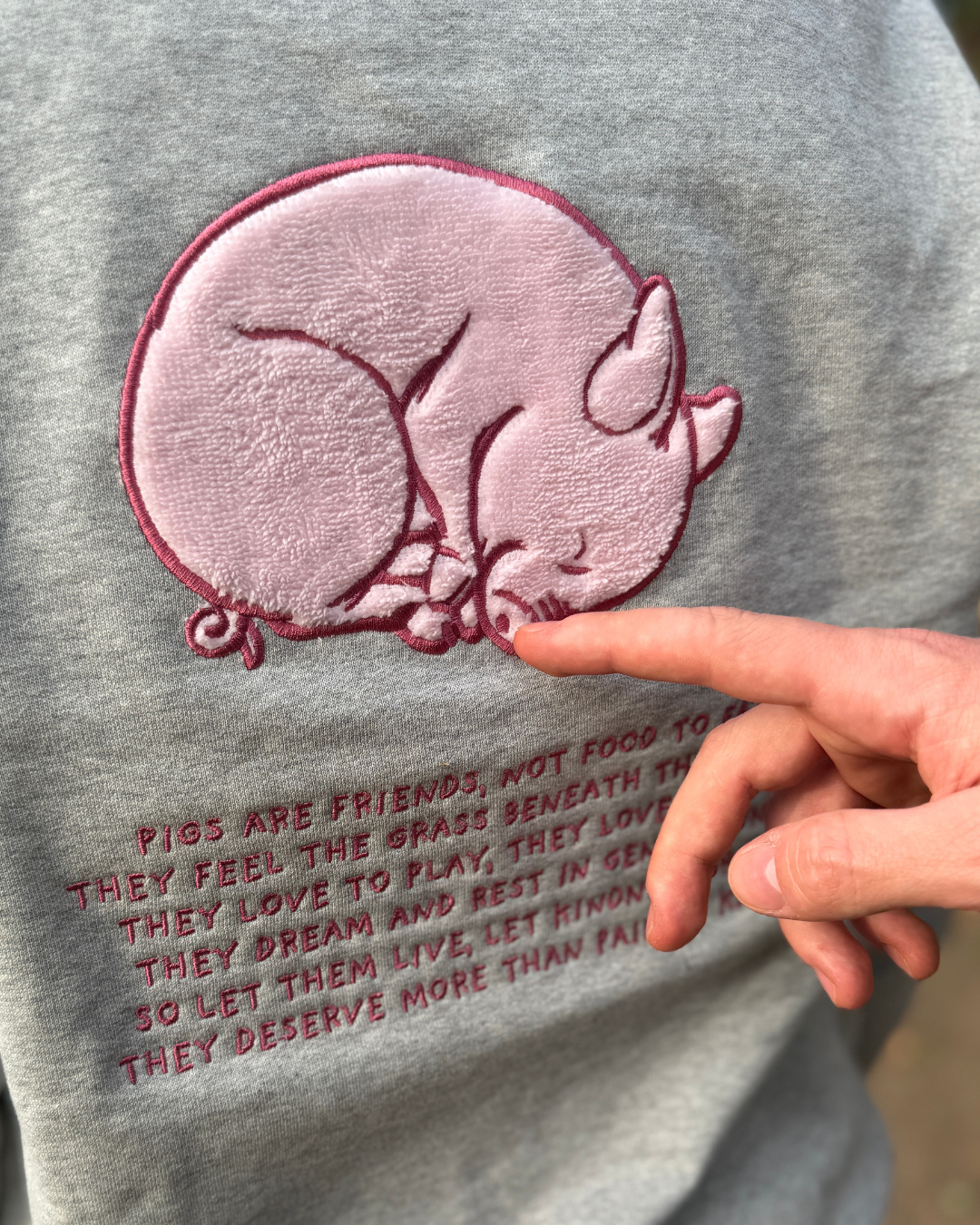 Ferkel-Hoodie Grau