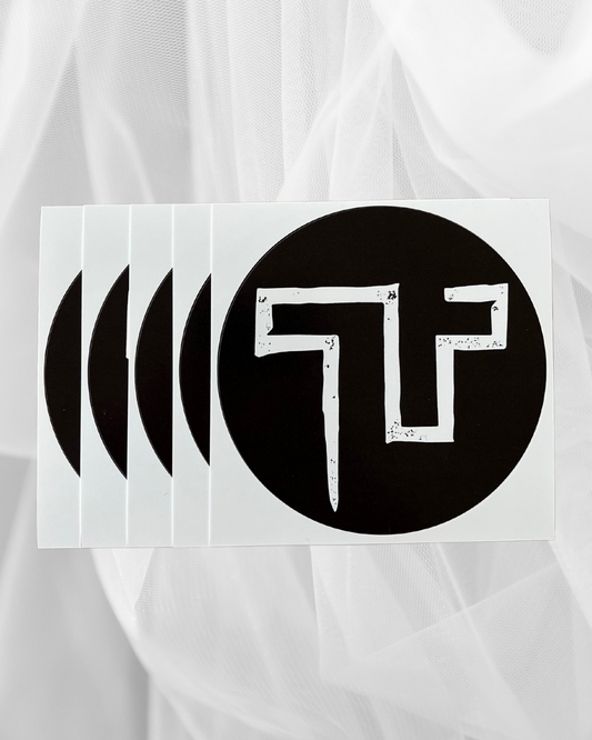 Sticker "TT" rund b/w