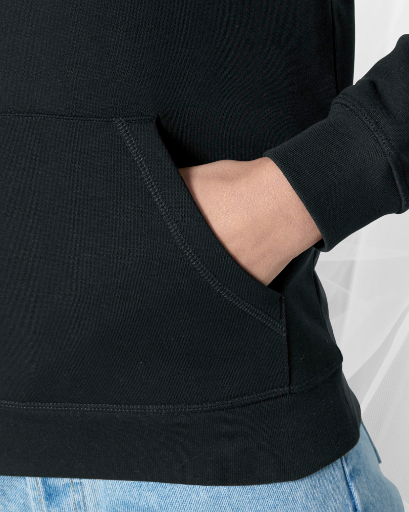 Lamm-Hoodie Schwarz