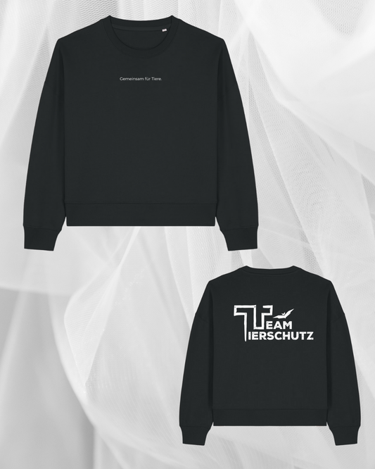 Cropped "Gemeinsam für Tiere" Premium Sweatshirt